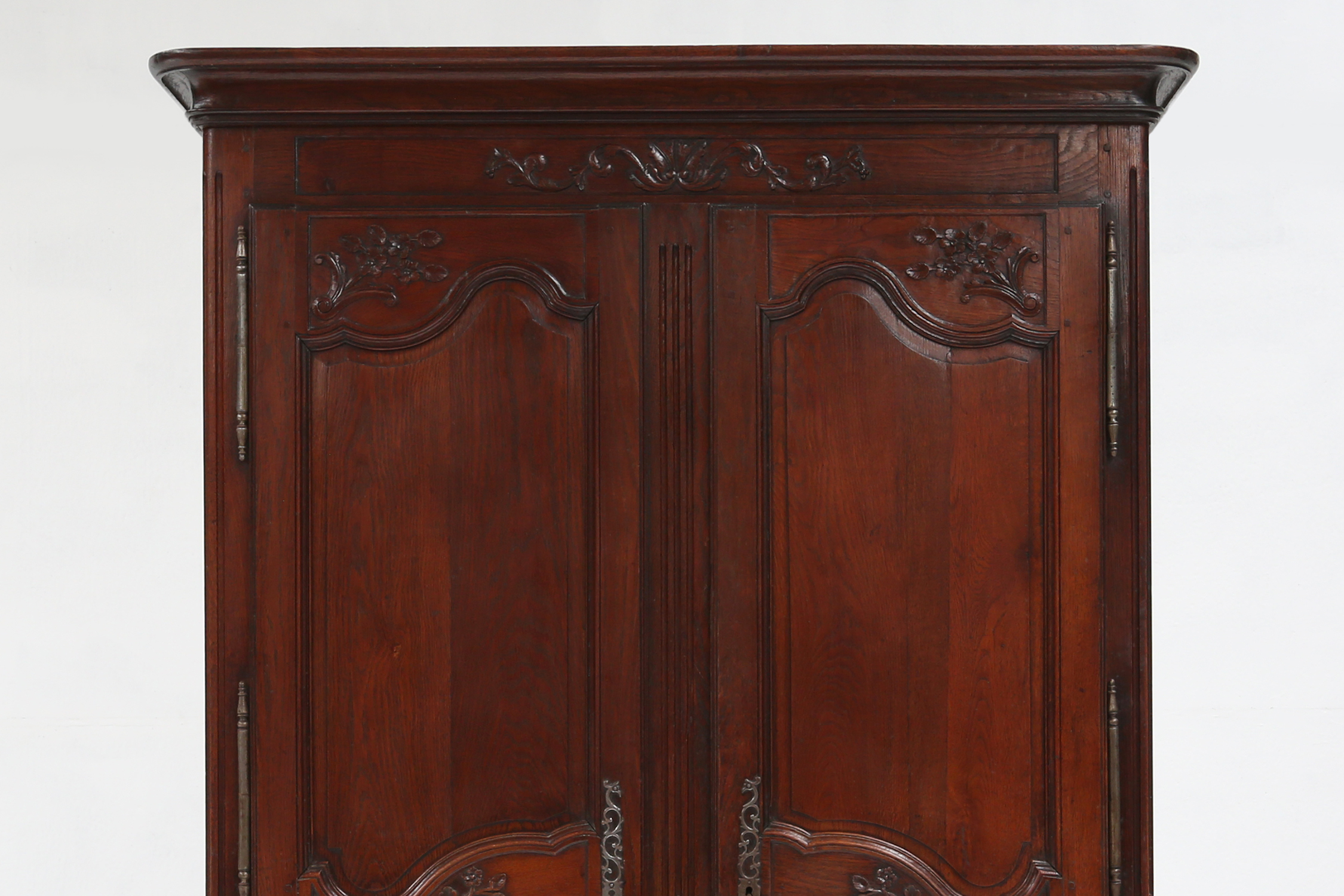 Large French antique carved bridal Armoire in Louis XVI style, 1850thumbnail